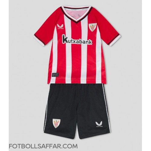 Athletic Bilbao Hemmadräkt Barn 2023-24 Kortärmad (+ Korta byxor)